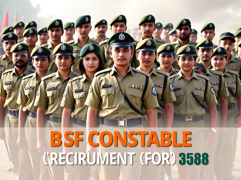3588 కానిస్టేబుల్ ( ట్రేడ్స్ మేన్) రిక్రూట్మెంట్ కు BSF నోటిఫికేషన్