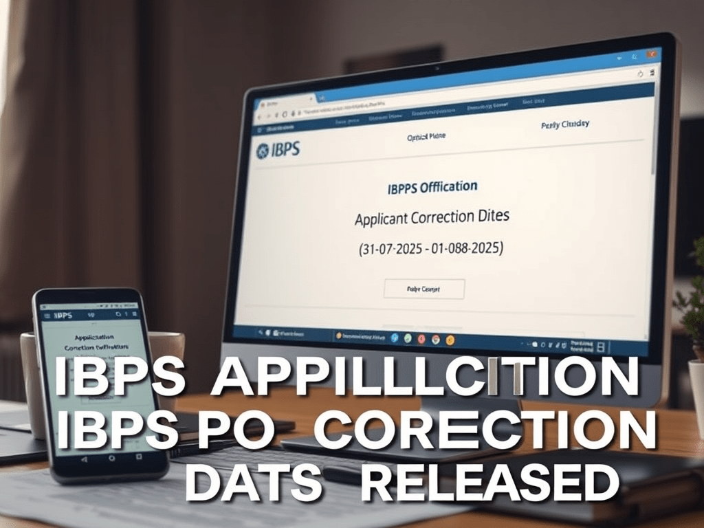 IBPS PO అప్లికేషన్ కరెక్షన్ లింక్ ఓపెన్&nbsp;చేస్తున్నారు.