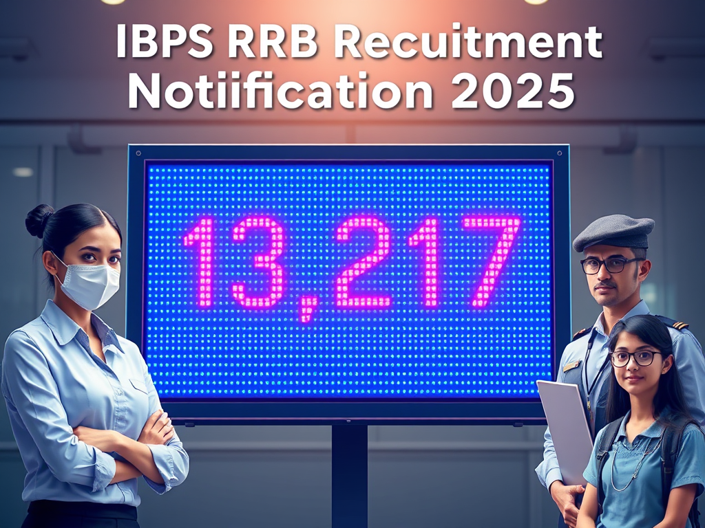 13217 ఉద్యోగాలకు IBPS RRB రిక్రూట్‌మెంట్ నోటిఫికేషన్ 2025 విడుదల&nbsp;చేయబడింది