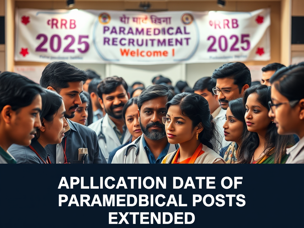 RRB పారామెడికల్ సిబ్బంది రిక్రూట్మెంట్ 2025యొక్క అప్లై చేసుకునే తేదీ ఎక్స్టెండ్&nbsp;చేయబడింది
