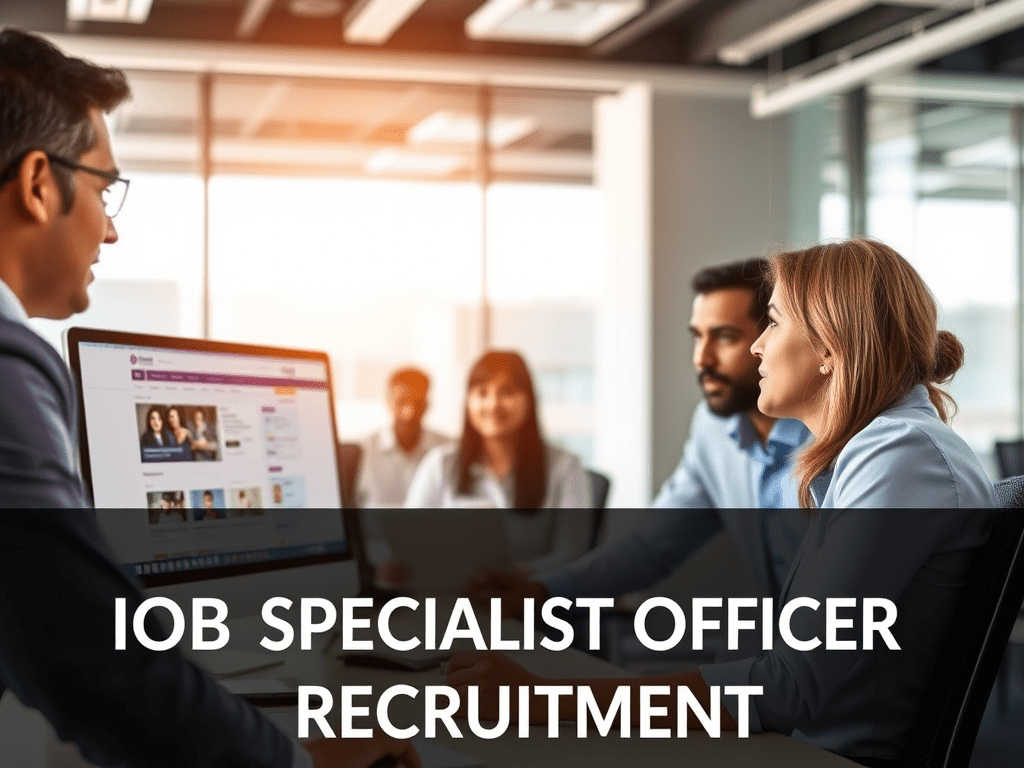 IOB 127 స్పెషలిస్ట్ ఆఫీసర్ పోస్టుల కోసం రిక్రూట్‌మెంట్ నోటిఫికేషన్‌ విడుదల&nbsp;చేసింది.